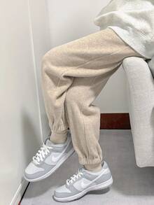 Nike Dunk 皮革休闲舒适防滑耐穿低帮儿童滑板鞋，灰白色 - 灰白色 - 查看 6