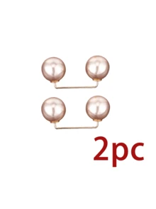 2pcs Pearl Jeans Ankle Clip, Chest Anti Light Needle, Anti Stepping Slipper Buckle, Pants Length Adjuster ﻿ - Multicolor - View 11