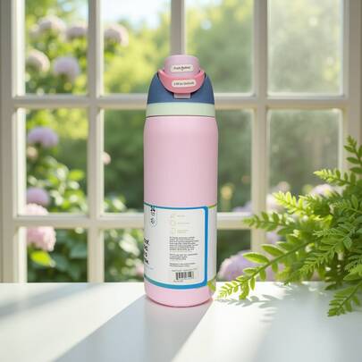 Owal-A 32oz Stainless Steel Insulated Water Bottle - Leak-Proof Sports Water Bottle With Dual-Function Spout Lid, Flip Straw And Wide Mouth Design - Keeps Drinks Hot/Cold For 24 Hours - Great For Fitness, Travel And Everyday Use