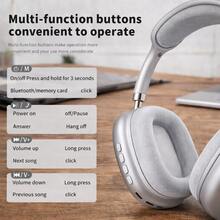 New Max P9 Pro Wireless Bluetooth Headphones HiFi Stereo Noise Cancelling Waterproof Mic Pods Over Ear Sports - 黑色 - 查看 7