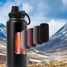 Garrafa Térmica Inox 1100ml Antivazamento Esportiva Água Quente e Fria Por Mais Tempo - Vermelho - Visão 8