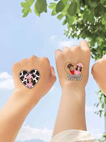 10/20/30/60Pcs Custom Temporary Tattoo Stickers, For Birthday, BBQ, Cocktail, Christmas & Easter Parties, Casual Stylish Personalized Design, Great Gifts For Couples, Friends And Graduates - Multicolor - View 5