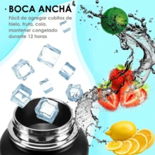 Garrafa Térmica Inox 1100ml Antivazamento Esportiva Água Quente e Fria Por Mais Tempo - Vermelho - Visão 2