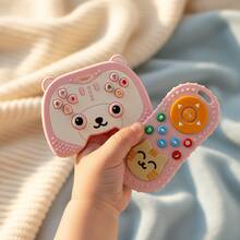 2 件卡通猫遥控牙胶玩具和熊形遥控牙胶玩具 - 教育游戏手柄牙胶玩具，适合 6-12 个月婴儿的完美感官咀嚼玩具 - 彩色 - 查看 5