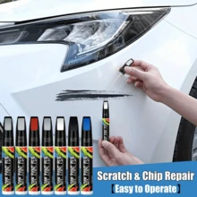 HGKJ Bút sửa chữa sơn xe thông minh 12ml, bút dặm màu đỏ + bút khử trùng, thích hợp để sửa chữa các vết xước sâu và nông mà không cần đánh bóng, sửa chữa nhanh chóng và dễ dàng cho lớp sơn thân xe ô tô/xe máy/thuyền, dụng cụ sửa chữa vết xước sâu chất lượng cao. - Nhiều màu - Xem 6