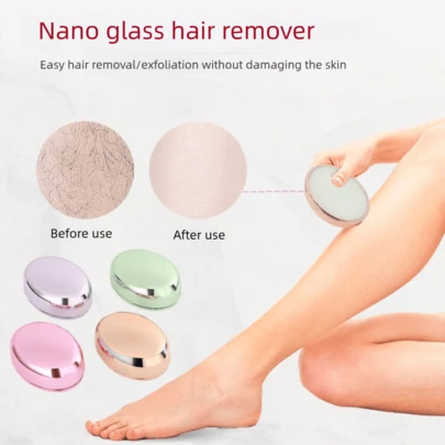 1pc Nano Glass Painless Exfoliating & Hair Removal Device, Physical Hair Removal Without Skin Damage, Gently Rubs To Remove Excess Hair And Calluses For Smooth Skin