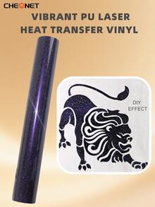 CHEONET-1张 A4尺寸（30x21厘米/11.8x8.2英寸）PU激光热转印乙烯基DIY熨烫膜，适用于DIY T恤、口罩、牛仔裤和背包，情人节礼物 - 30x25cm-PLA003幻彩紅鐳射 - 查看 12