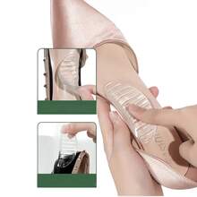 QKC 1 Pasang Bantalan Tumit Silikon, Sol Anti Selip, Sisipan Penopang Lengkungan Kaki yang Nyaman untuk Olahraga - Clear - View 4