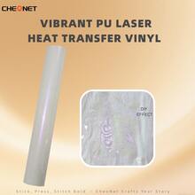 CHEONET-1张 A4尺寸（30x21厘米/11.8x8.2英寸）PU激光热转印乙烯基DIY熨烫膜，适用于DIY T恤、口罩、牛仔裤和背包，情人节礼物 - 30x25cm-PLA003幻彩紅鐳射 - 查看 8