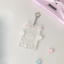 1pc Cute Angel & Star Print Card Holder, Student 3-Inch Photo Display Clip, Bus Card Case - Star Card Holder - View 14