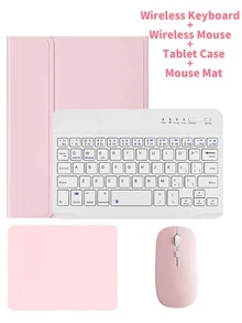 4-In-1 Keyboard Protective Case, Compatible With Samsung Galaxy Tab, IPad, Redmi Pad SE, Includes Detachable Wireless Bluetooth Keyboard (150mAh) And Mouse, Tablet Protective Case With Pen Slot - Multicolor - View 25