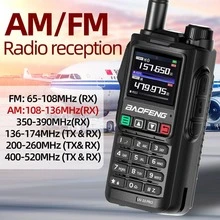 Baofeng UV-18 Pro Max Walkie Talkie con GPS y banda aérea, radio bidireccional de 6 bandas con alerta meteorológica NOAA, copia de frecuencia inalámbrica y cable de programación gratuito - Negro - Ver 6