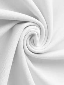 Conjunto deportivo de dos piezas para mujer plus, cuello redondo y manga corta, estampado, modelo L007A60-1 - Blanco - Ver 5