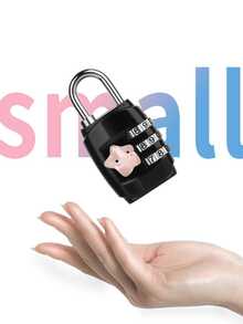 Cute Star Decorated Combination Lock - Three-Digit Security Metal Travel Lock, Gym Locker Combination Padlock, Luggage/Backpack Zipper Anti-Theft Combination Lock, Sturdy Metal Construction, Easy Setting, Multiple Colors Available, Suitable For Suitcases, Backpacks, And Lockers - Multicolor - View 11