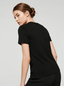 Women T-Shirts - Black - View 3