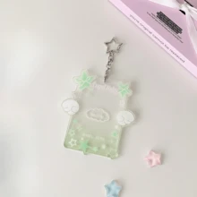 1pc Cute Angel & Star Print Card Holder, Student 3-Inch Photo Display Clip, Bus Card Case - Star Card Holder - View 16