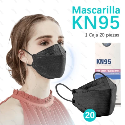 LÈRFM [MXBTG]20 mascarillas disponibles para adultos kf95 blancas / negras / rosas, 3 capas transpirables en blanco sólido, sencillas y hermosas, adecuadas para uso doméstico, al aire hospitalario