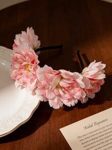 1件夏季度假大牡丹花发箍，仙女海滩拍照道具清新蓝色花朵发箍，波西米亚牡丹发圈，日常外出约会度假发饰，春夏款，发带，发箍，美发家居发饰发箍 - 彩色 - 查看 13