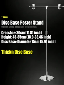 1 Stück multifunktionaler Edelstahl Tisch-Posterständer, erweiterbares Ausstellungsregal. Einfach zu installieren, Anti-Rutsch-Design, mit Kristallclip. Geeignet für Preisschilder, Banner und Hochzeitsschilder. Geeignet für Fotografie-Zubehör in Büro, Studio und Einzelhandelsereignissen Zuhause - Zweiteiliger Mast / Verdickter Edelstahlfuß - Übersicht 13