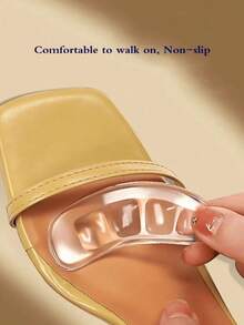 QKC 2pcs Anti-Slip Metatarsal Pads, Transparent Half-Insole Shoe Inserts, Non-Slip Wear-Resistant Insoles, Suitable For High Heels - Transparent - View 4