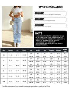 NVFelix 2026新款女士直筒牛仔裤，采用弹性面料，复古水洗工艺，优雅时尚，Y2K街头风，休闲日常穿着，适合春夏，颜色：蓝色 - 藍色 - 查看 6