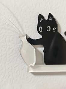 Bộ sưu tập râu và lông mèo, Nam châm tủ lạnh hình bình hoa mèo đen, Miếng dán tủ lạnh từ tính bằng acrylic hình mèo đẩy chai, Đồ lưu niệm về mèo, Bình hoa có thể dùng để cắm hoa, Đá quý tổng hợp, Vật dụng nhỏ xinh đa năng - nhiều màu - Xem 6