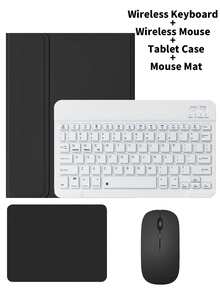 4-In-1 Keyboard Protective Case, Compatible With Samsung Galaxy Tab, IPad, Redmi Pad SE, Includes Detachable Wireless Bluetooth Keyboard (150mAh) And Mouse, Tablet Protective Case With Pen Slot - Multicolor - View 21