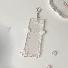 1pc Angel Wings Cartoon Print Life Quadrant Card Holder, Acrylic Hanging Quadrangular Card Case For Fangirls - Card Sleeve - View 11