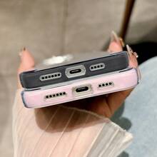 1个INS透明粉色心形防震手机壳，兼容 11/12/13/14/15/16/17系列，时尚礼物，适合送给家人、朋友或作为节日礼物 - 粉色 - 查看 5