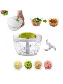 Mini Manual Garlic Crusher And Grinder With 3 Blades, For Onions, Spices And Fruit, 500ml - Immediate Shipping - 處理 - 查看 5