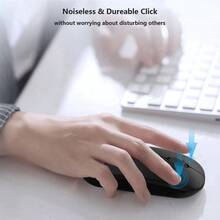 Ratón inalámbrico Bluetooth compatible con portátil, compatible con iOS 13.1.2 y superior, ratón mini silencioso, compatible con Android/Windows/Linux (azul cielo) - cielo azul - Ver 4