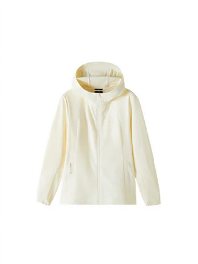 CAMEL CROWN Women's Outdoor Hooded Windproof Jacket Suitable For Spring And Summer Running Wear Top Fitness Wear Loose Long Sleeve