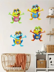 1pc/4pcs Cute Metal Frog Garden Decor, Ideal For Yard, Fence, Outdoor Hanging, Garden Supplies - A - View 8