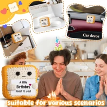 1件手工钩织桌面摆件，异想天开的科幻动物植物造型玩偶，可爱卡通风格，适合送给闺蜜、姐妹、妈妈、奶奶、同事、家人，传递正能量，创意派对礼物，母亲节礼物，感恩节礼物，儿童毛绒玩具，房间桌面装饰 - 彩色 - 查看 10