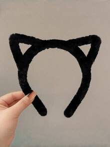 5个猫耳发箍，百搭女士发饰，适合秋冬季节佩戴 - 彩色 - 查看 14