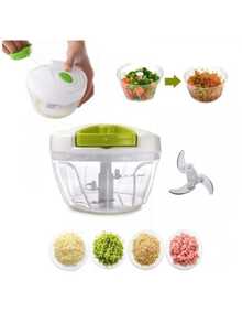 Mini Manual Garlic Crusher And Grinder With 3 Blades, For Onions, Spices And Fruit, 500ml - Immediate Shipping - 處理 - 查看 2