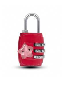 Cute Star Decorated Combination Lock - Three-Digit Security Metal Travel Lock, Gym Locker Combination Padlock, Luggage/Backpack Zipper Anti-Theft Combination Lock, Sturdy Metal Construction, Easy Setting, Multiple Colors Available, Suitable For Suitcases, Backpacks, And Lockers - Multicolor - View 15
