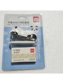 1件套创意卡通订书机套装，小型手动便携订书机，熊猫迷你订书机 - A - 查看 5