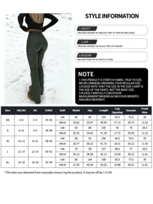 NVFelix Women's High Waist Fitted Flare Pants, Elegant Y2K Outdoor Style, Winter Green, New Arrival For Thanksgiving & New Year - 橄欖綠 - 查看 6