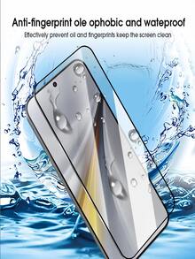 Protector de pantalla de vidrio templado negro 3 piezas, cobertura completa, borde negro, vidrio templado 9H, protector de pantalla anti-explosión y anti-arañazos compatible con Samsung Galaxy S26 S25 A57 A37/ 15T/ Note 15 Pro/POCO X7 Pro, sin fugas de luz, recortes precisos, bordes suaves, protector de pantalla anti-amarillento, regalo de primavera y aniversario - transparente - Ver 9