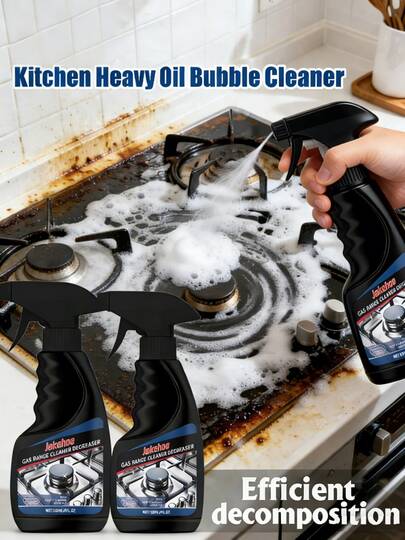 jakehoe 120ml Gas Stove Cleaner Degreaser - Heavy Duty Multi-Surface Grease Remover For Range, Cooktop, Ceramic, Glass & Metal, Fast-Acting Formula To Remove Stains & Grime,Gifts For Men And Women Suitable For Valentine's Day, New Year's Day, Birthdays, Weddings And Parties,Kitchen,Home,Quick Ship Items,Free Shipping