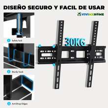 Soporte Tv Para Pantalla 32-55 Pulgadas (30kg) Negro - Negro - Ver 5