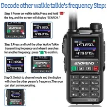 Baofeng UV-18 Pro Max Walkie Talkie con GPS y banda aérea, radio bidireccional de 6 bandas con alerta meteorológica NOAA, copia de frecuencia inalámbrica y cable de programación gratuito - Negro - Ver 8
