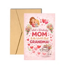 1 张贺卡 + 1 个信封 温馨的母亲节和祖母节贺卡，完美表达家人在特殊场合或日常时刻的爱与感激 - 套裝 - 查看 9