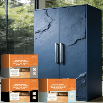 jakehoe 1pc/100g Water-Based Wood Furniture Decorative Paint, Suitable For Renewing And Recoloring Wood Doors, Furniture, Windows, Applicable For DIY And Indoor Use On Cabinets, Bookcases, TV Stands, Dining Tables, Nightstands, Entryway Cabinets And Other Solid Wood And Engineered Wood Furniture, Provides Transparent Varnish Or Colored Finish With Decorative, Dust-Proof, Anti-Fouling, Anti-Moisture, And Anti-Aging Effects; Also Suitable For Wood Doors, Windows, Baseboards, Moldings, Wall Panels, Wood Lattices And Other Indoor Woodwork