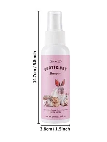 GJYC PET 免沖洗無水乾洗髮噴霧適用於小型寵物 – 溫和液體噴霧適用於倉鼠、兔子、天竺鼠、雪貂和蜜袋鼯，瞬間清潔與除臭，旅行裝籠內清新噴霧，3.38 液盎司 - 彩色 - 查看 9