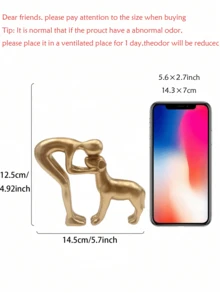 1 tượng chó dễ thương để trang trí, thích hợp cho văn phòng, phòng khách, phòng ngủ, món quà lý tưởng cho người yêu thú cưng. - Hôn chú cún con - Xem 14