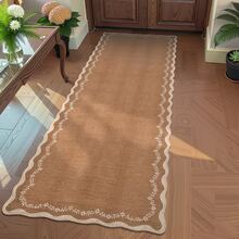 Thảm nâu gợn sóng, có thể giặt và gấp gọn, họa tiết hoa Bohemian, thích hợp cho nhà bếp, hành lang, phòng tắm, lối vào, phòng ngủ, phòng khách, phòng giặt và nhiều nơi khác, thảm trang trí nhà cửa. - màu nâu - Xem 3