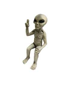 1件外星人树脂摆件，外星人UFO户外小矮人花园雕像装饰，户外节日装饰，夏季主题物品，家居花园装饰，庭院装饰，庭院用品 - 彩色 - 查看 13