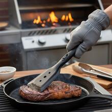 二合一硅胶牛排铲，防滑耐热，适用于烧烤和翻面 - 彩色 - 查看 11